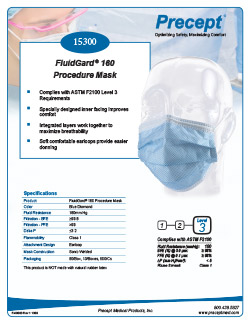 fluidgard 160 procedure mask level 3